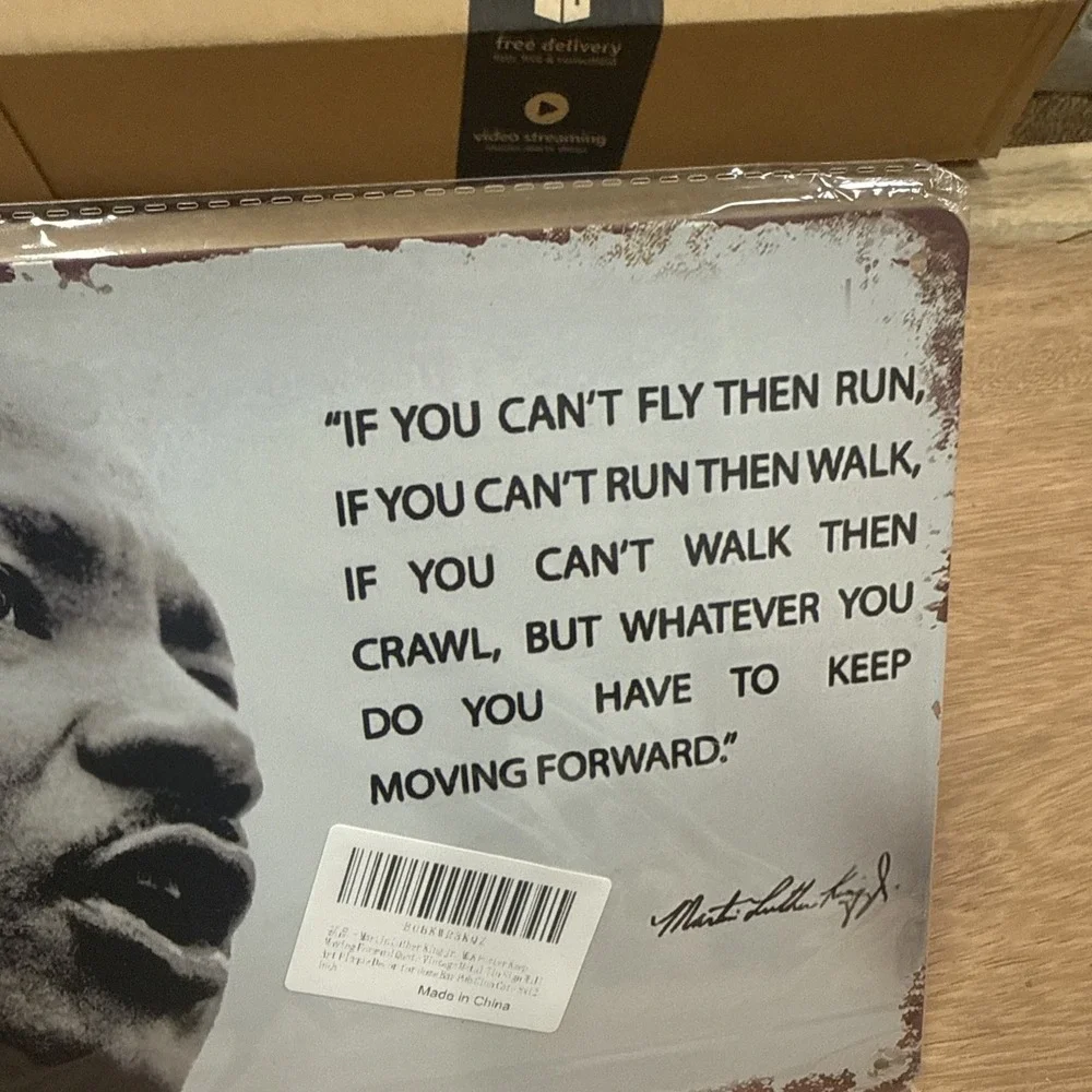 Metal Wall Sign Decor Martin Luther King Jr. Inspirational